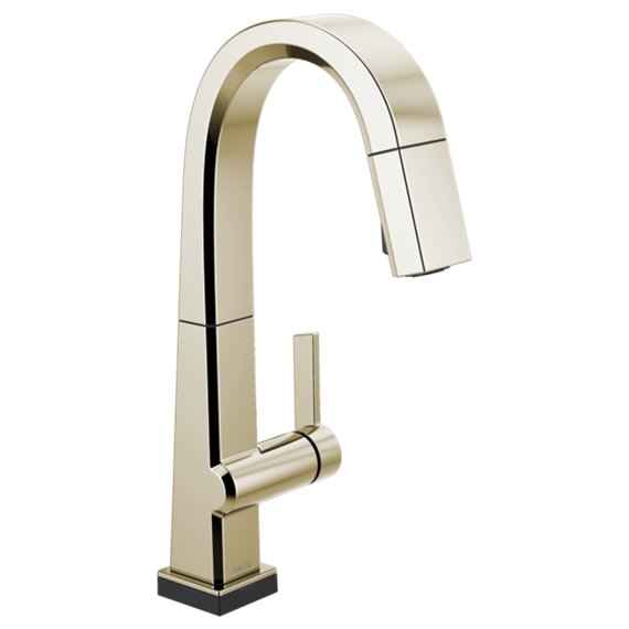 DELTA PIVOTAL 9993T-DST SINGLE HANDLE PULL DOWN BAR/PREP FAUCET WITH TOUCH2O TECHNOL