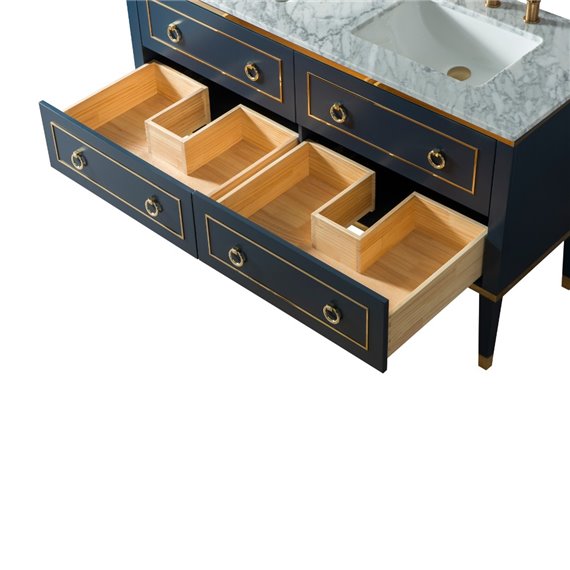 Virta 60 Inch Bluestar Floor Mount Double Sink...