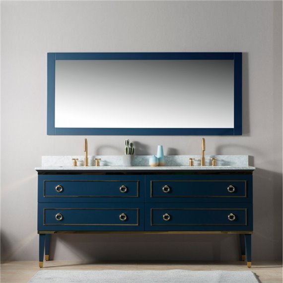 Virta 72 Inch Bluestar Floor Mount Double Sink Vanity