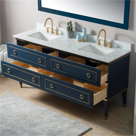 Virta 72 Inch Bluestar Floor Mount Double Sink...