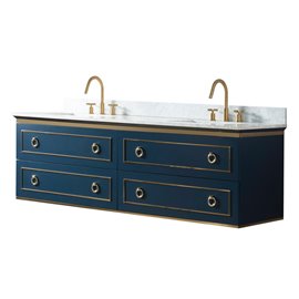 Virta 72 Inch Bluestar Wall Hung Double Sink Vanity 2