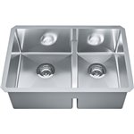Franke TCX160-24LD TECHNA - UNDERMOUNT SINK COMBINATION  SS LOW DIVIDE -STAINLESS STEEL