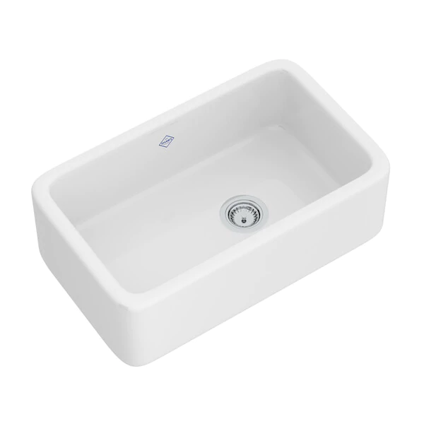 Shaws RC3018 30" Lancaster Single Bowl Farmhouse Apron Front Fireclay Kitchen Sink