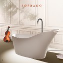 Virta Soprano Freestanding Stone 66" Bathtub