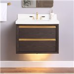 Fairmont Designs Ambassador 30" Wall Mount Vanity - Burnt Chocolate
