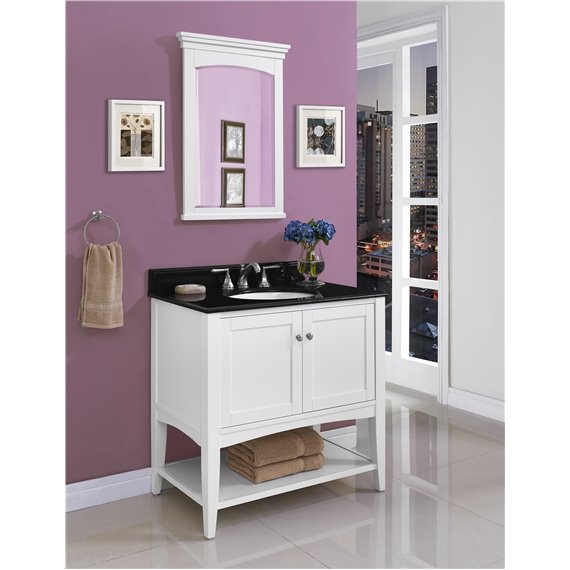 Fairmont Designs Shaker Americana 36" Open Shelf Vanity - Polar White