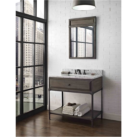 Fairmont Designs Toledo 36" Open Shelf Vanity - Driftwood Gray
