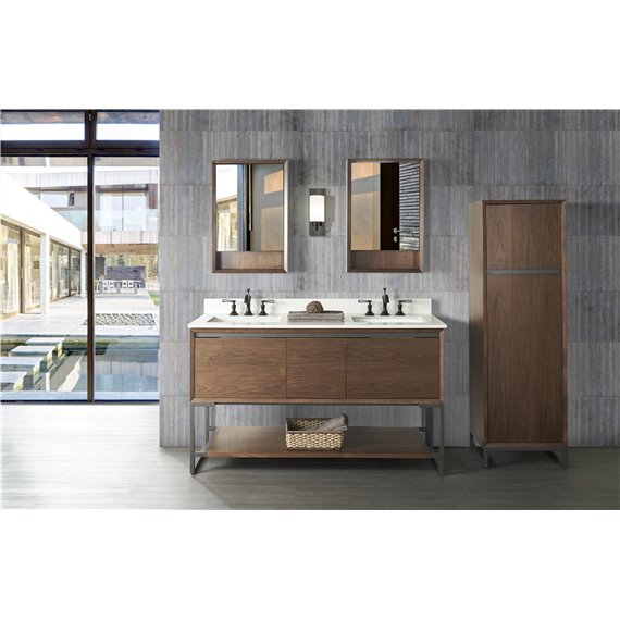 Fairmont Designs M4 60" Double Bowl Vanity - Natural Walnut