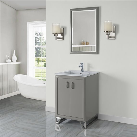 Fairmont Designs Revival 24" Vanity - Glossy Medium Gray