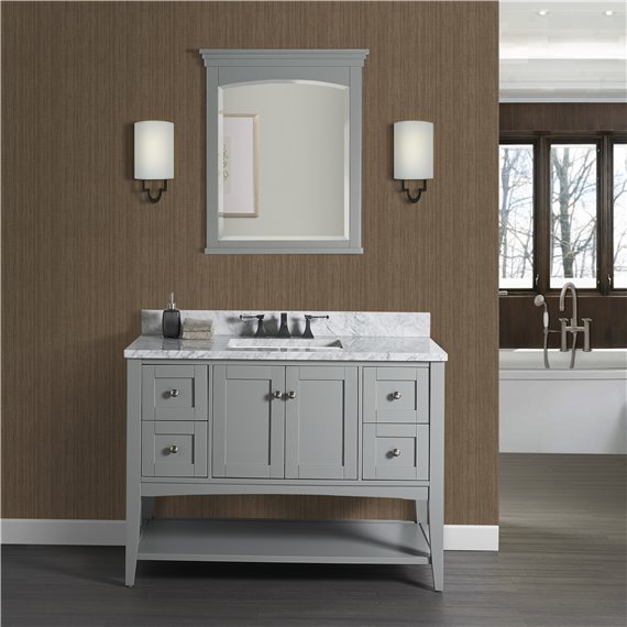 Fairmont Designs Shaker Americana 48" Open Shelf Vanity - Light Gray