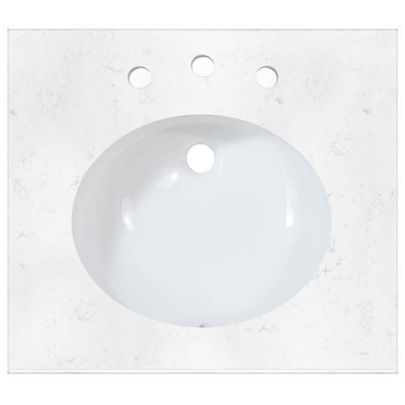 Fairmont Designs 2cm (3/4") 25" Quartz Top Ogee Edge