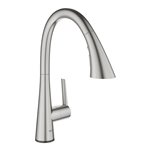 Grohe 30205 Grohe Zedra Single-Handle Pull Down Kitchen Faucet Triple Spray 6.6 L/min - 1.75 GPM with Touch Technology