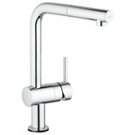 Grohe 30218 Minta Single-Handle Pull-Out Kitchen Faucet Single Spray 6.6 L/min - 1.75 GPM with Touch Technology
