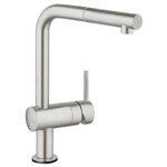 Grohe 30218 Minta Single-Handle Pull-Out Kitchen Faucet Single Spray 6.6 L/min - 1.75 GPM with Touch Technology