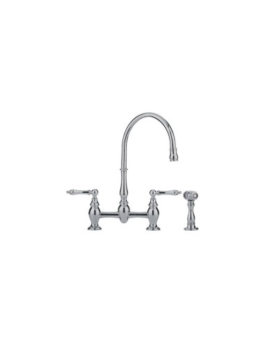 Franke FF60 Bridge faucet with side spray Polished Chrome