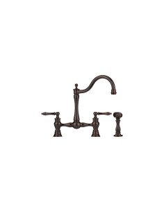 Franke FF70 Bridge faucet with side spray Polished Chrome 2