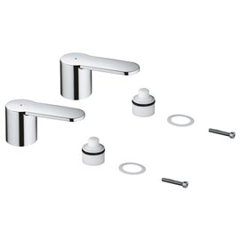 Grohe 48309 Eurostyle Cosmopolitan Pair Of Handles Bl/Red