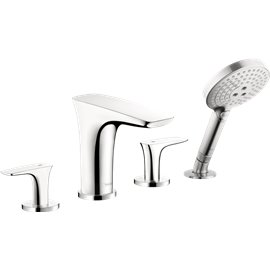 HANSGROHE PURAVIDA 4-HOLE ROMAN TUB SET TRIM WITH 1.8 GPM...