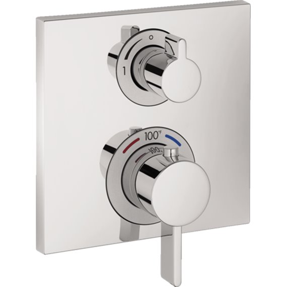 HANSGROHE SQUARE THERMOSTATIC TRIM WITH VOLUME CONTROL 