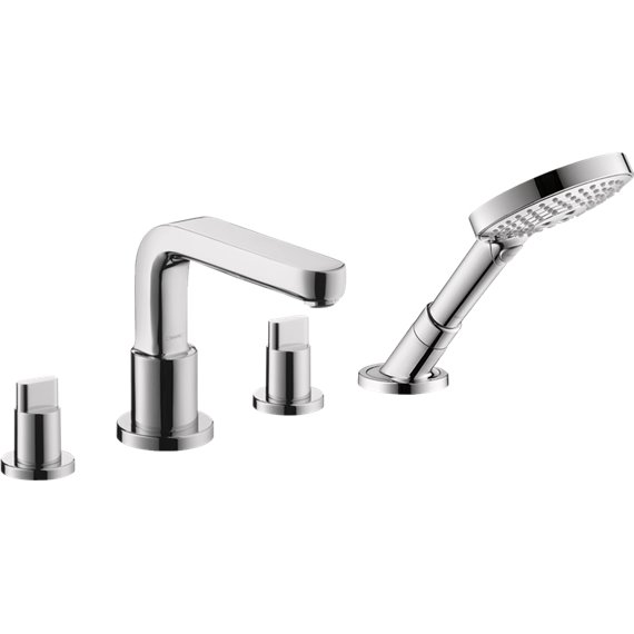 HANSGROHE METRIS S 4-HOLE ROMAN TUB SET TRIM WITH FULL HANDLES WITH 1.