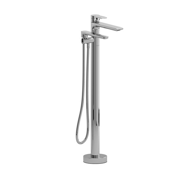 Riobel Fresk FR39 2-way Type T (thermostatic) coaxial floor-mount tub filler with hand shower