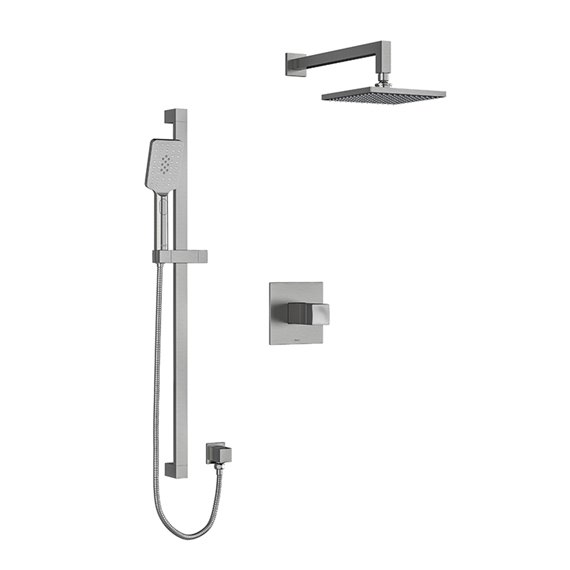 Riobel Reflet KIT323RF Type T/P (thermostatic/pressure balance) ½" coaxial 2-way system with hand shower and shower head