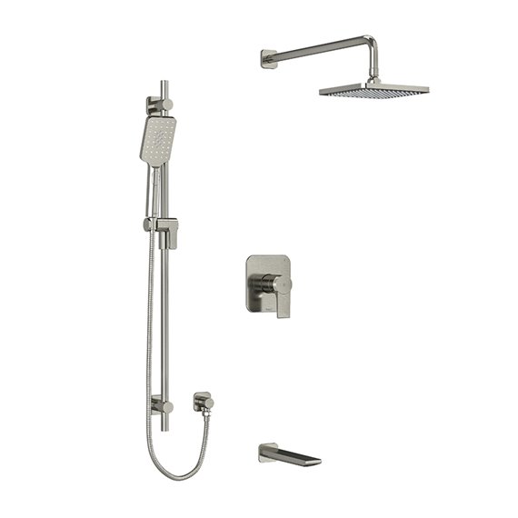Riobel Fresk KIT1345FR Type T/P (thermostatic/pressure balance) ½" coaxial 3-way system with hand shower rail, shower head and s