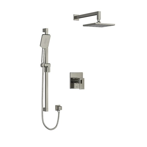 Riobel Kubik KIT323US Type T/P (thermostatic/pressure balance) ½" coaxial 2-way system with hand shower and shower head