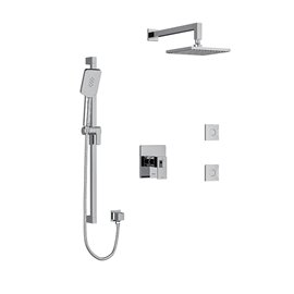 Riobel Kubik 3-Way Shower System, Hand Shower Rail, Elbow...
