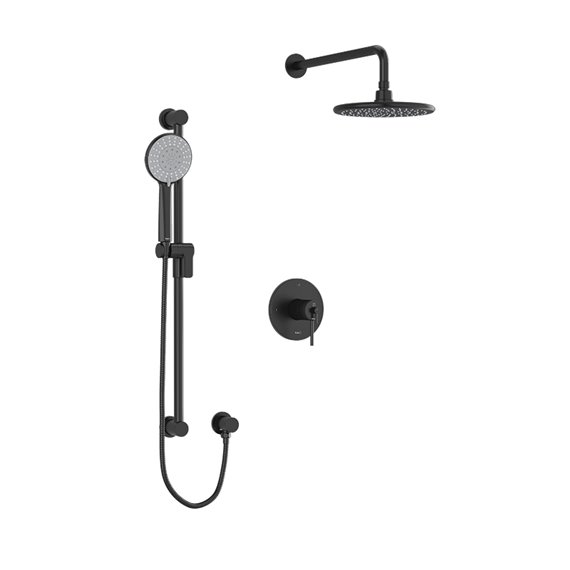 Riobel GS KIT393GS Type T/P (thermostatic/pressure balance) ½" coaxial 2-way system with hand shower and shower head 