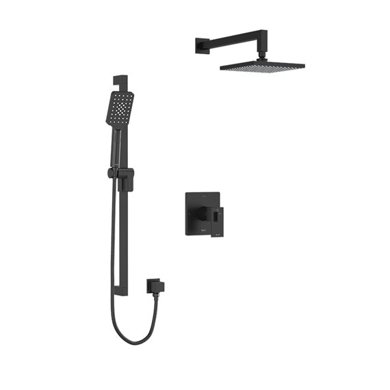 Riobel GS KIT393US ½" 2-way Type T/P (thermostatic/pressure balance) coaxial system with spout and hand shower rail