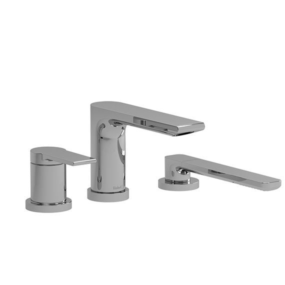 Riobel Fresk TFR10 3-piece deck-mount tub filler with hand shower trim (Without Rough-in)