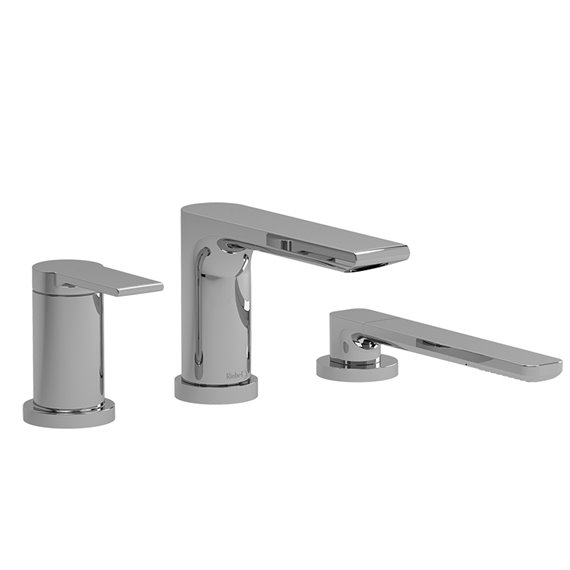 Riobel Fresk TFR16 3-piece Type P (pressure balance) deck-mount tub filler with hand shower trim (Without Rough-in)