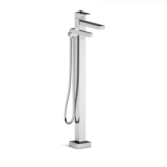 Riobel Kubik TUS39 2-way Type T (thermostatic) coaxial floor-mount tub filler with hand shower trim