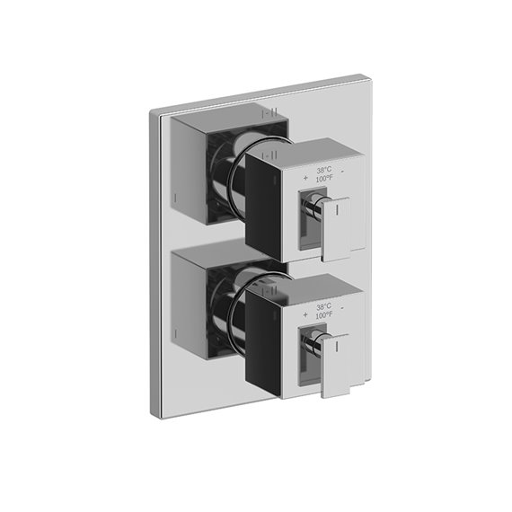 Riobel Kubik US46 4-way Type T/P (thermostatic/pressure balance) ¾" coaxial complete valve