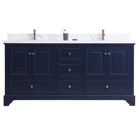 Virta 72 Inch Dalia Floor Mount Double Sink Vanity