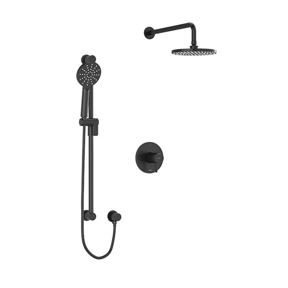 Riobel RIU Knurled KIT323RUTMKN Type T/P ½" coaxial 2-way system with hand shower and shower head