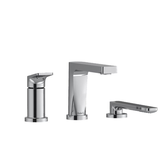 Riobel Ode OD16 3-piece Type P (pressure balance) deck-mount tub filler with hand shower