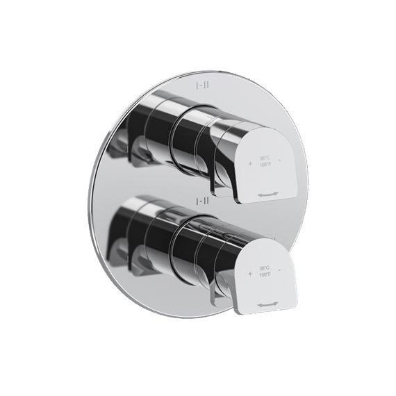 Riobel Ode TOD46 4-way Type T/P (thermostatic/pressure balance) coaxial valve trim (Without Rough-in)