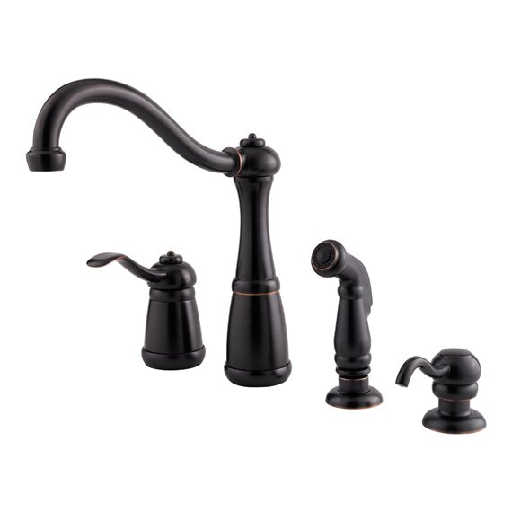 Pfister Marielle 1-Handle Kitchen Faucet with Side Spray & Soap Dispenser 