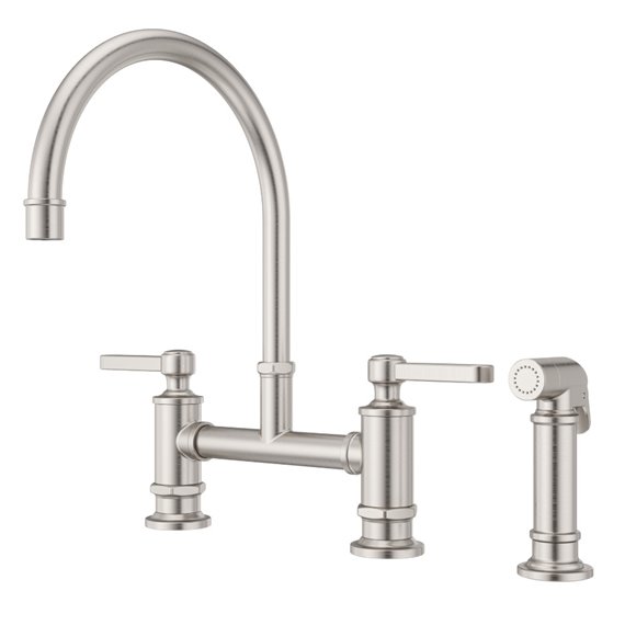 Pfister Port Haven 2-Handle Kitchen Faucet with Side Spray 