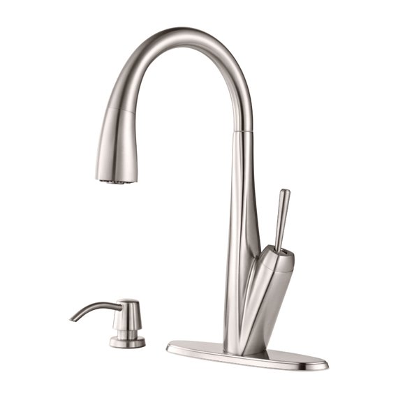 Pfister Zuri 1-Handle Pull-Down Kitchen Faucet with Soap Dispenser 