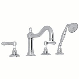 ROHL Acqui® 4-Hole Deck Mount Column Spout Tub Filler...