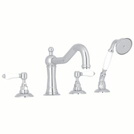 ROHL Acqui® 4-Hole Deck Mount Column Spout Tub Filler...