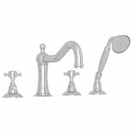 ROHL Acqui® 4-Hole Deck Mount Column Spout Tub Filler...