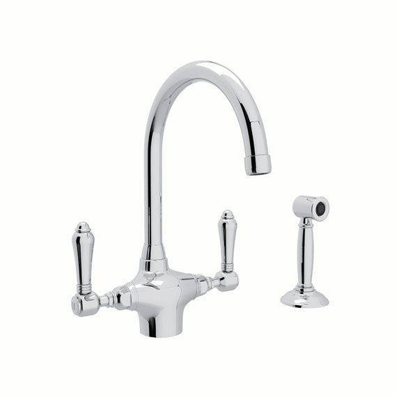 ROHL San Julio® C-Spout Kitchen Faucet With Sidespray