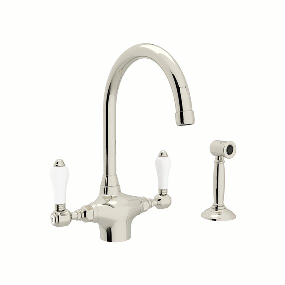 ROHL San Julio® C-Spout Kitchen Faucet With Sidespray