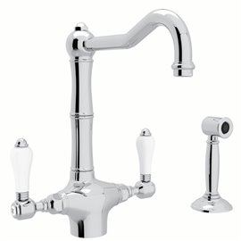 ROHL Acqui® Column Spout 2-Handle Kitchen Faucet With...