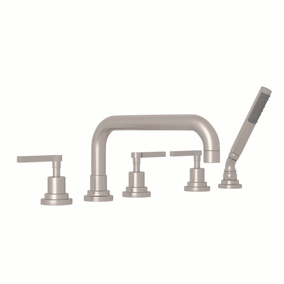 ROHL Lombardia® 5-Hole Deck Mount Tub Filler With U-Spout