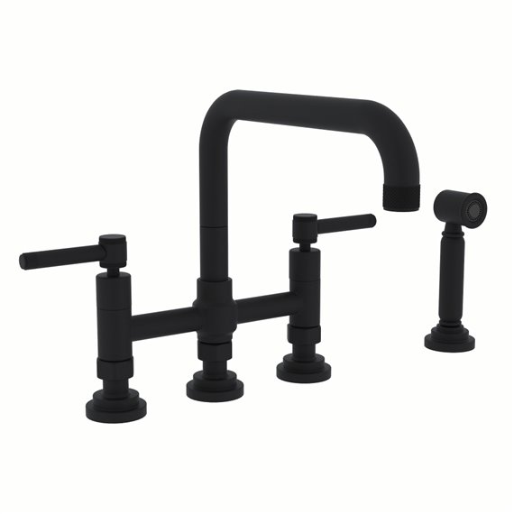 ROHL Campo™ Deck Mount U-Spout Bridge Faucet With Sidespray